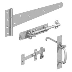 GateMate Medium Duty Side Gate Kit with Suffolk Latch - 450mm - Galvanised