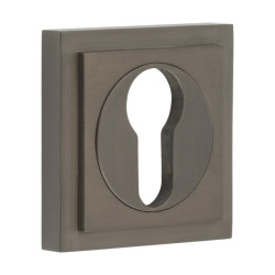 Burlington BUR61 by Frelan Square Escutcheon on Stepped Rose - 52 x 52mm - Euro - Dark Bronze