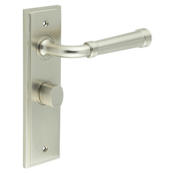Burlington by Frelan Satin Nickel Fire Rated Bathroom Door Handles - Highgate - Inner 2 - 200 x 55mm
