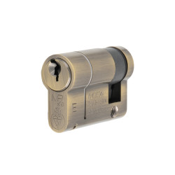Eurospec 1 Star 6 Pin 46mm Euro Single Cylinder - 36 + 10mm - Antique Brass - Keyed to Differ