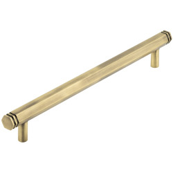 Hoxton by Frelan Nile 15mm Hex T-Bar Cabinet Pull Handle - 224mm c/c - Antique Brass