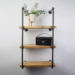 Altro 1/2" 3 Tier Pipe Shelf Kit - Grey