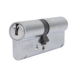 ERA 1 Star 6 Pin Kitemarked 90mm Euro Double Cylinder - 40 + 50mm - Satin Chrome - Keyed to Differ