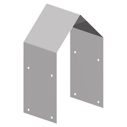 Bishop Hat Post Strap for 100mm Posts & 75mm Rails - Galvanised