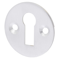 Hampstead Victorian Escutcheon - 32mm Diameter - Keyhole - Satin Chrome