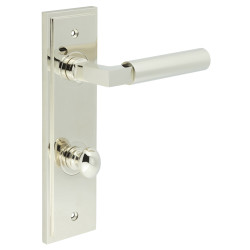 Burlington by Frelan Polished Nickel Fire Rated DIN Bathroom Door Handles - Westminster - Inner 1 - 200 x 55mm