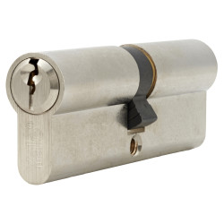 Yale 6 Pin 90mm Euro Double Cylinder - 45 + 45mm - Satin Nickel - Keyed to Differ