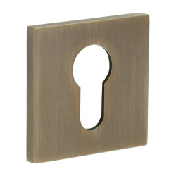 CRES by Frelan Square Escutcheon - 54 x 54mm - Euro - Antique Brass