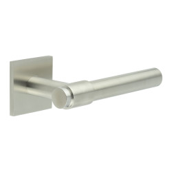 CRES by Frelan Satin Stainless Steel Unsprung Fire Rated Door Handles on Square Rose - CR-103 Range