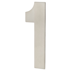 Hampstead 100mm Concealed Screw Fix Door Numeral - 1 - Satin Stainless Steel