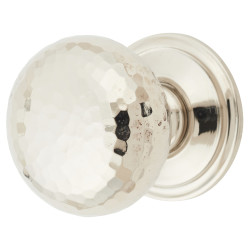 From The Anvil Hammered Mushroom Round Cabinet Knob - 32mm Diameter - Polished Nickel