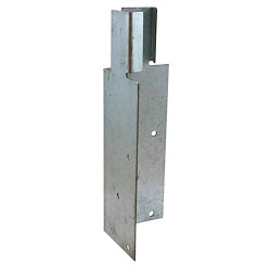 TIMCO Fence Panel Arris Rail Mortice Bracket - 200 x 62mm - Galvanised