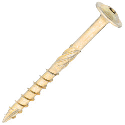 SiDAX Timber Frame Screws Wafer Head - 6.7 x 75mm - Yellow Zinc - Pack of 50