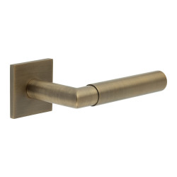 CRES by Frelan Antique Brass Fixed Dead Door Handles on Square Rose - CR-102 Range