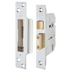 ERA Viscount 5 Lever Sashlock - 76mm Case - 56mm Backset - Polished Chrome