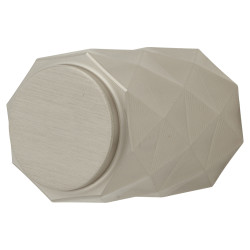 Alexander & Wilks Diamond Cut Cylinder Cabinet Knob - 20mm Diameter - Satin Nickel