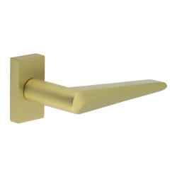 CRES by Frelan CR-107 uPVC Multipoint Door Handle on Rectangular Rose - Satin Brass