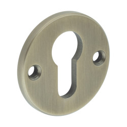 CRES by Frelan Face Fix Security Escutcheon - 52mm Diameter - Euro - Antique Brass