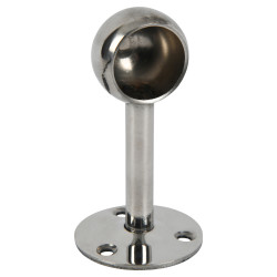 Rothley 25mm Hanging Rail End Bracket - Polished Stainless Steel