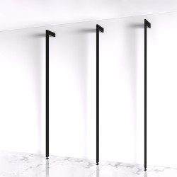Emuca Zero 3 Profile Floor to Wall Kit - 2170mm Length - Black