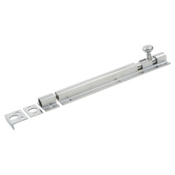 Decorative Straight Barrel Bolt - 200 x 38mm - Satin Chrome
