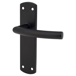 Altro Matt Black Arched Latch Door Handles - 172 x 44mm