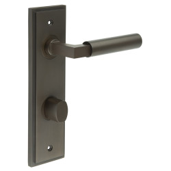 Burlington by Frelan Dark Bronze Fire Rated DIN Bathroom Door Handles - Westminster - Inner 2 - 200 x 55mm