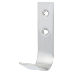 Altro Flat Single Coat Hook - 70 x 20 x 45mm - Polished Stainless Steel