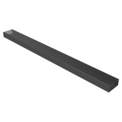 Sensio Fino Surface Mounted Profile with End Caps and Brackets - 1000mm - Black