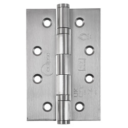 Eclipse Ball Bearing Grade 7 Butt Fire Door Hinge - 102 x 67 x 2mm - Satin Stainless Steel - Pair