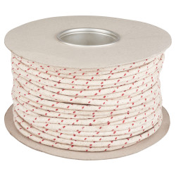 Everlasto No.3 Red Spot Waxed Cotton Sash Window Cord - 6.5mm Diameter - 100m Coil