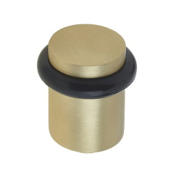 Burlington by Frelan Plain Floor Door Stop - 40 x 38mm - Satin Brass