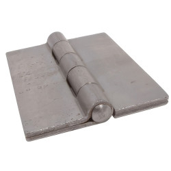 Double Pressed Steel Hinge - 150 x 105 x 6mm - Self Colour Steel - Pair