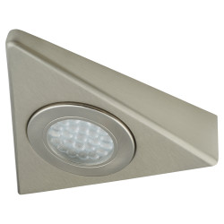 Forum Culina Fonte 1.5W LED Triangle Cabinet Downlight - IP44 - 4000K Cool White - Satin Nickel