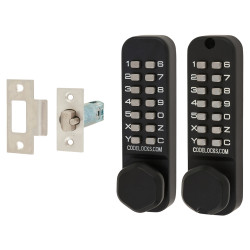 Codelocks CL290 External Marine Grade Push Button Code Back to Back Lock and Latch - Black