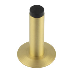 Burlington by Frelan Plain Projection Door Stop on Chamfered Rose - 76mm Projection - Satin Brass