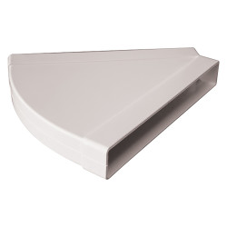 Manrose 45° Flat Bend - 300 x 25mm - White