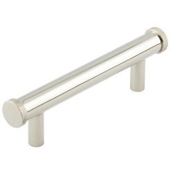 Hoxton by Frelan Wenlock 15mm Knurled T-Bar Cabinet Pull Handle - 96mm c/c - Polished Nickel