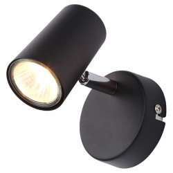 Forum Inlight Harvey Single Circular Ceiling Spotlight - Black