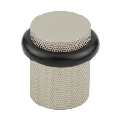 Burlington by Frelan Knurled Floor Door Stop - 40 x 38mm - Satin Nickel