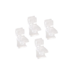 elfa Drawer Basket Tower - Wire Shelf Clips - Translucent - Pack of 4