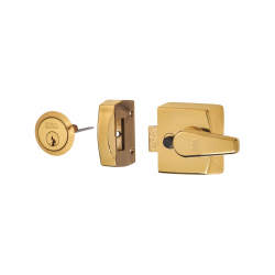 ERA Replacement Nightlatch - 40mm Backset - Polished Brass Case/Cylinder