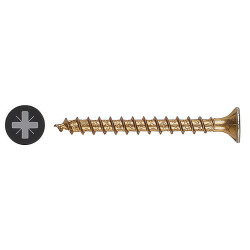 SPAX Yellox Pozi Countersunk Wood Screws - 3.5 x 25mm - Yellow Zinc - Pack of 200