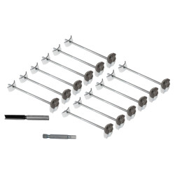 Zipbolt QT10 700 Worktop Bolt Connector x 12, Router Cutter and Driver Bit Set