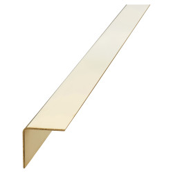 Hampstead 2000mm Solid Brass Angle - Equal Sided - 19 x 19 x 0.91mm - Polished