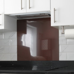 Altro Aluminium Kitchen Splashback - 600 x 750mm - Gloss Chocolate