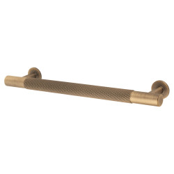 Carlisle Brass 13mm Knurled T-Bar Cabinet Pull Handle - 160mm Centres - Antique Brass