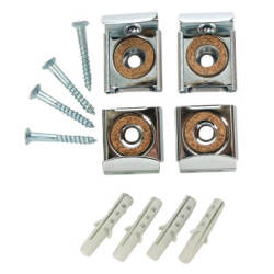 Touchpoint Mirror Bracket - 31 x 25mm - Polished Nickel - Pack of 4