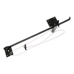 Cord Operated Door Holder - Garage Narrow Lintel - 610mm Length - Black Japanned