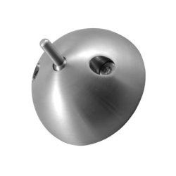 Anti-Ligature Single Coat Hook - 63 x 63mm - Stainless Steel